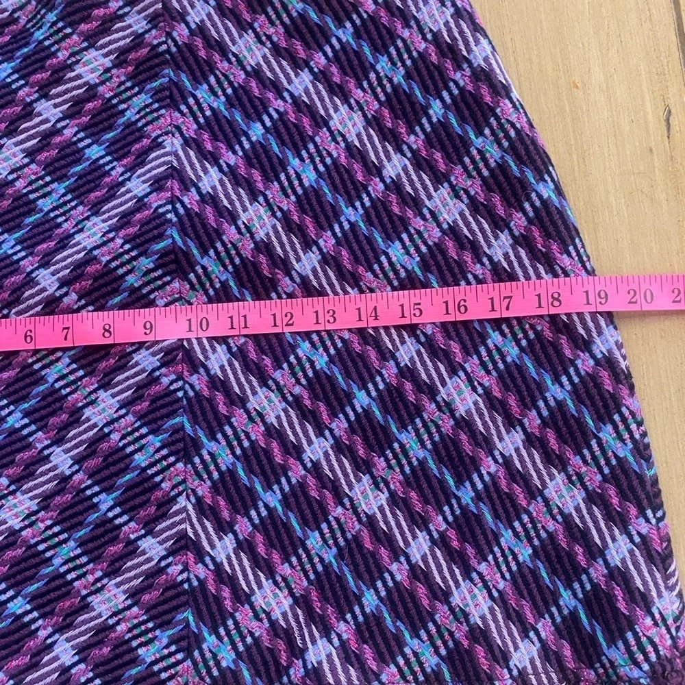 Kate Spade Women’s Tweed Plaid Mini Plumtree Skirt Purple Pink Size New 0
